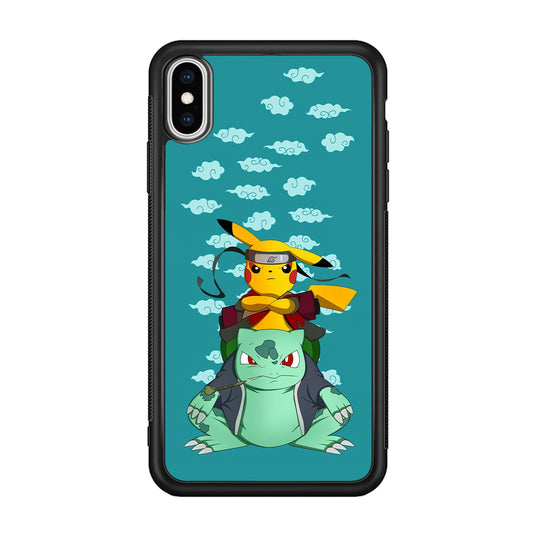 Pokemon Covering Naruto and Gamabunta iPhone XS MAX Case