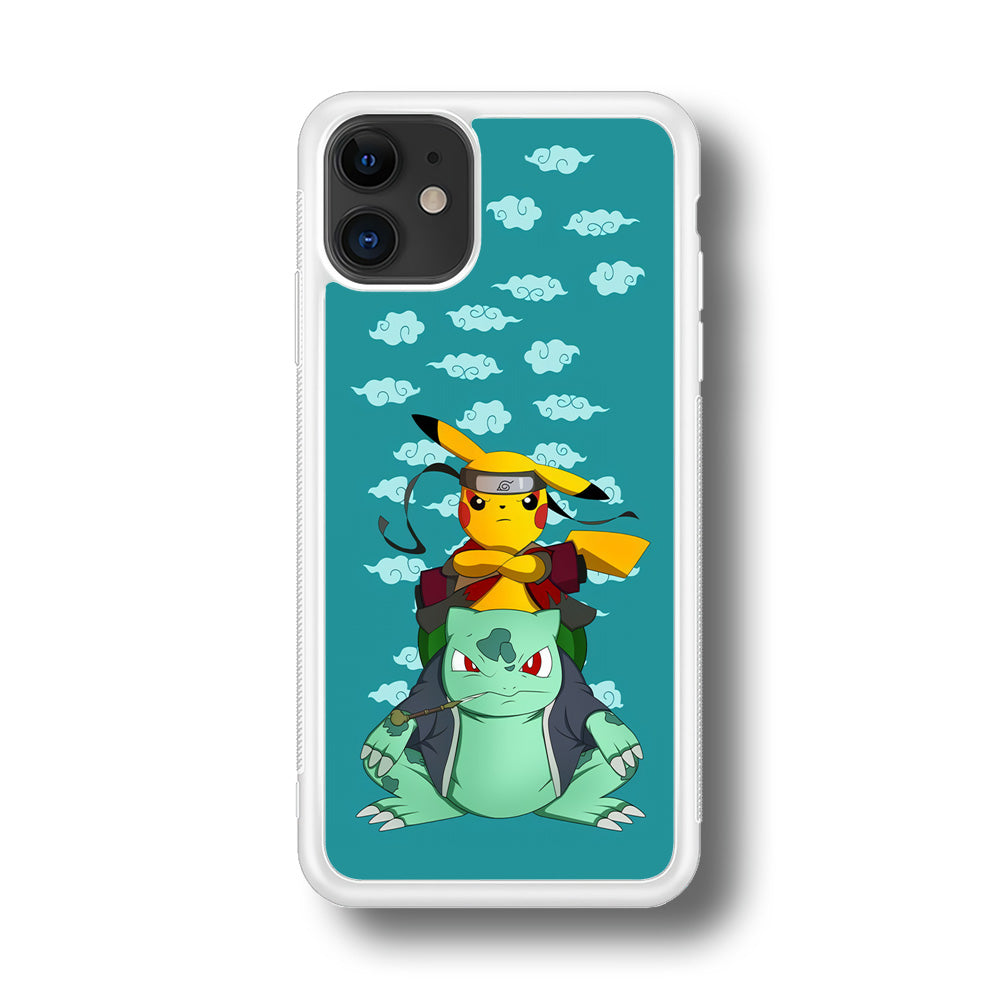 Pokemon Covering Naruto and Gamabunta iPhone 11 Case