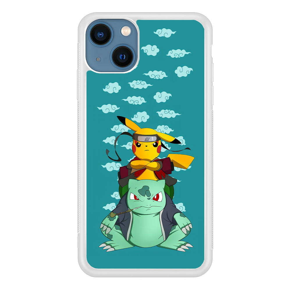 Pokemon Covering Naruto and Gamabunta iPhone 13 Case