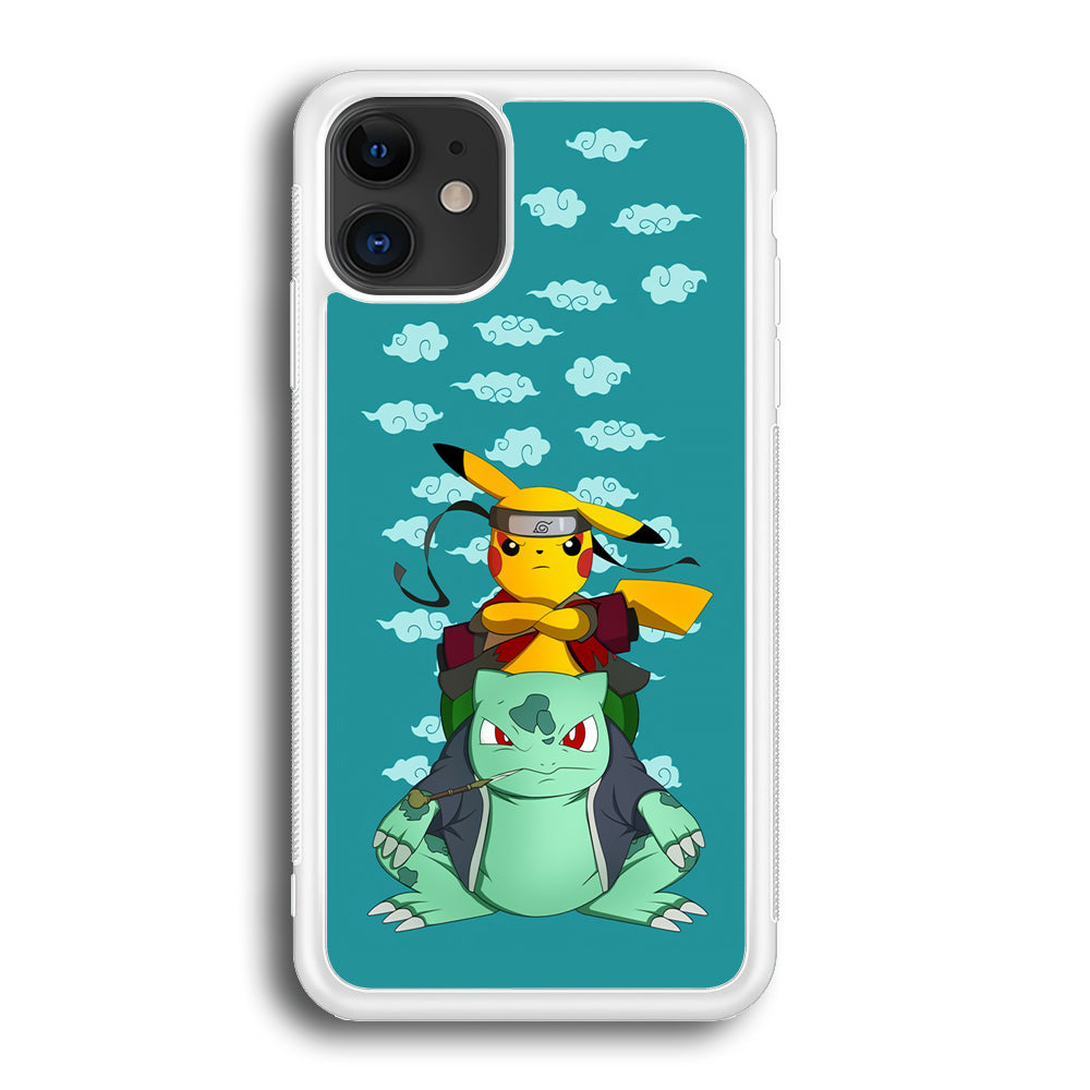 Pokemon Covering Naruto and Gamabunta iPhone 12 Case