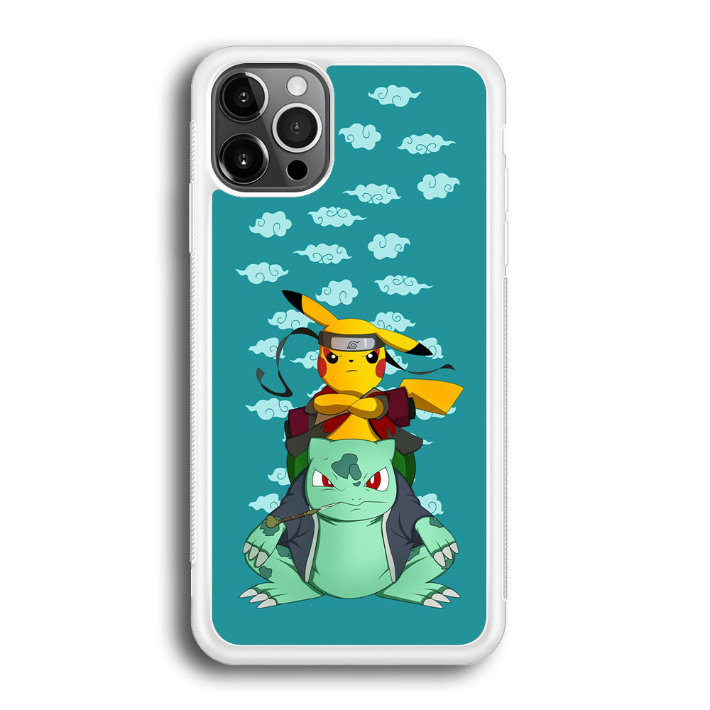 Pokemon Covering Naruto and Gamabunta iPhone 12 Pro Case