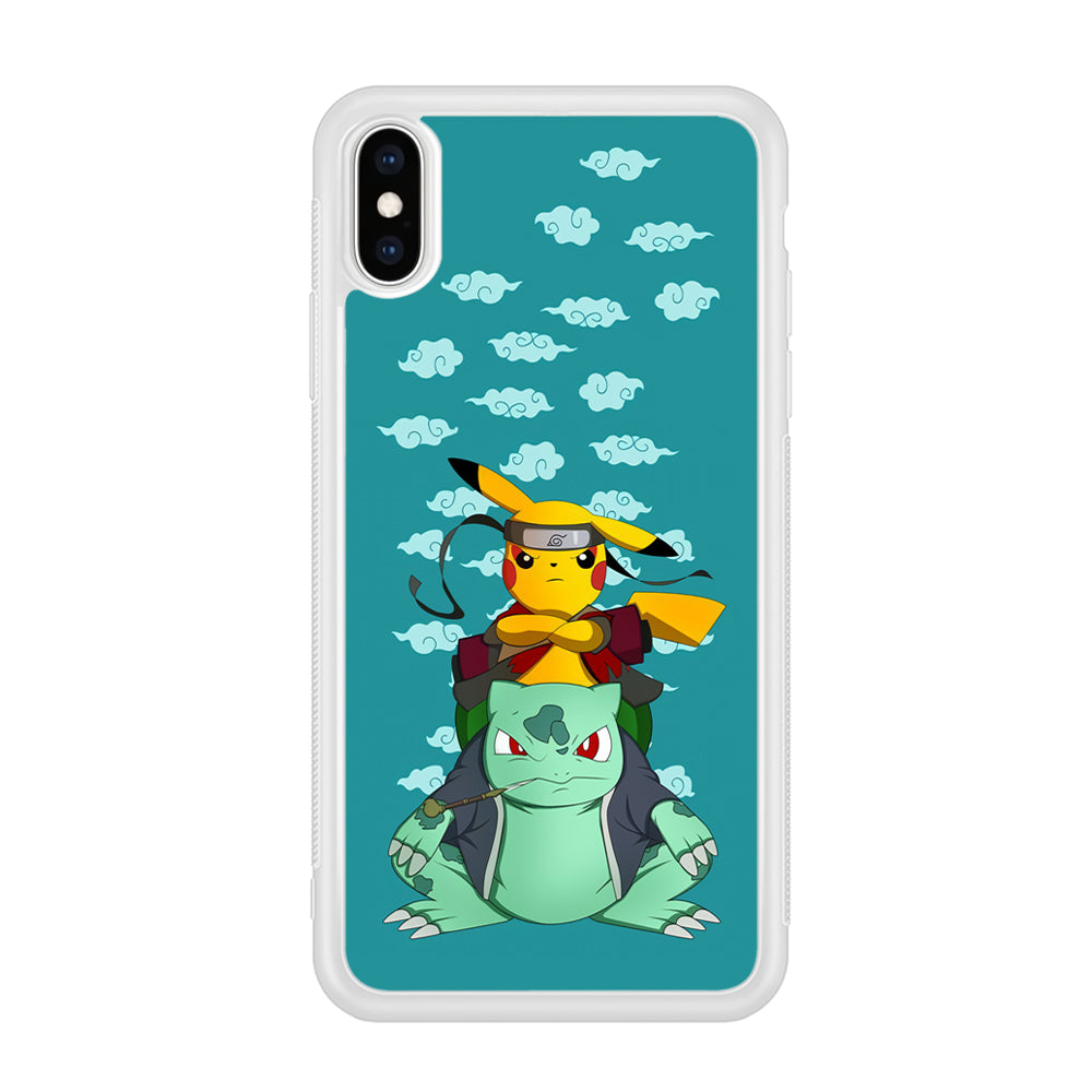 Pokemon Covering Naruto and Gamabunta iPhone X Case