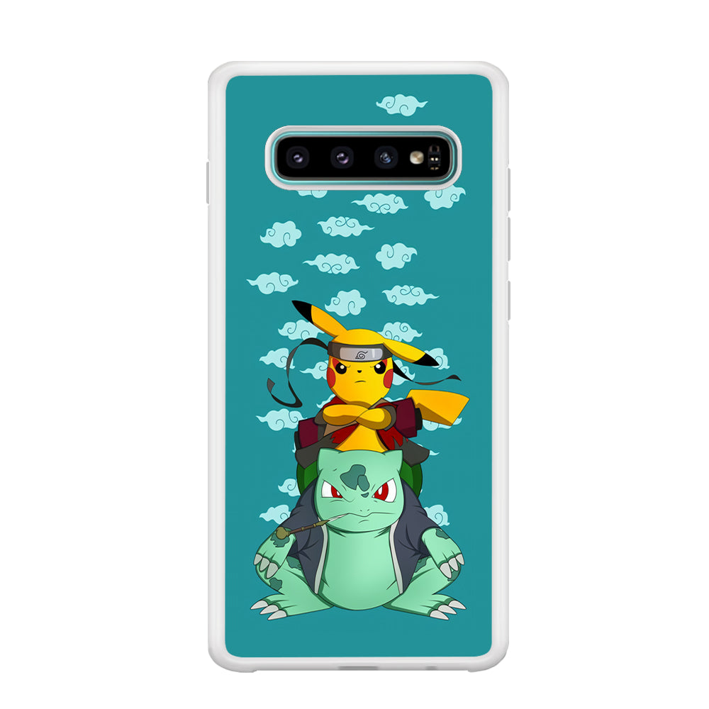 Pokemon Covering Naruto and Gamabunta Samsung Galaxy S10 Case