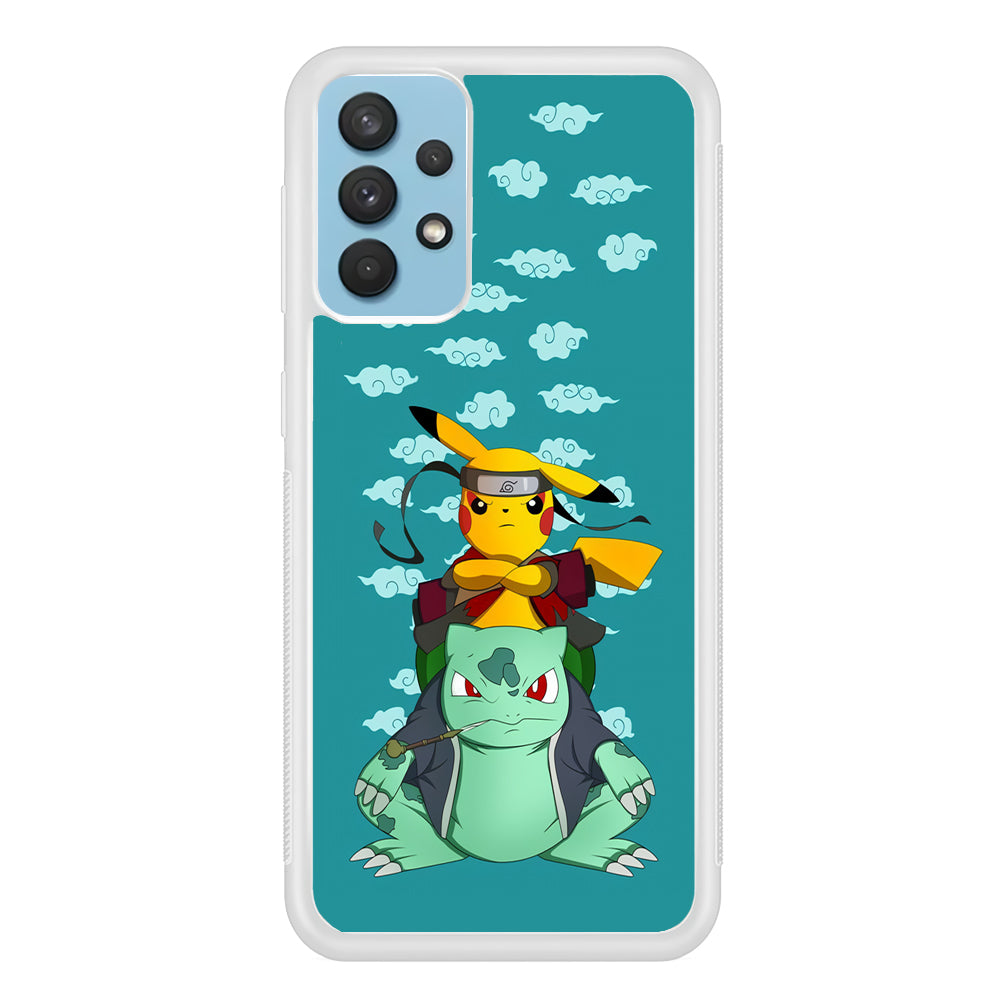 Pokemon Covering Naruto and Gamabunta Samsung Galaxy A32 Case