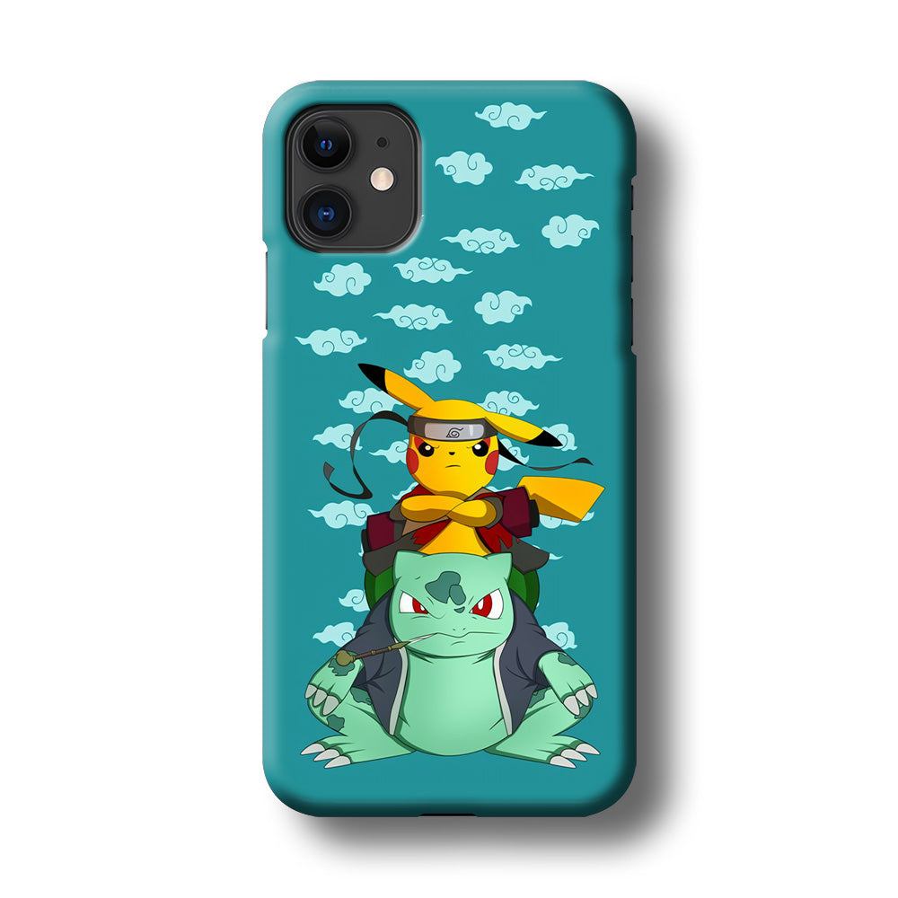 Pokemon Covering Naruto and Gamabunta iPhone 11 Case