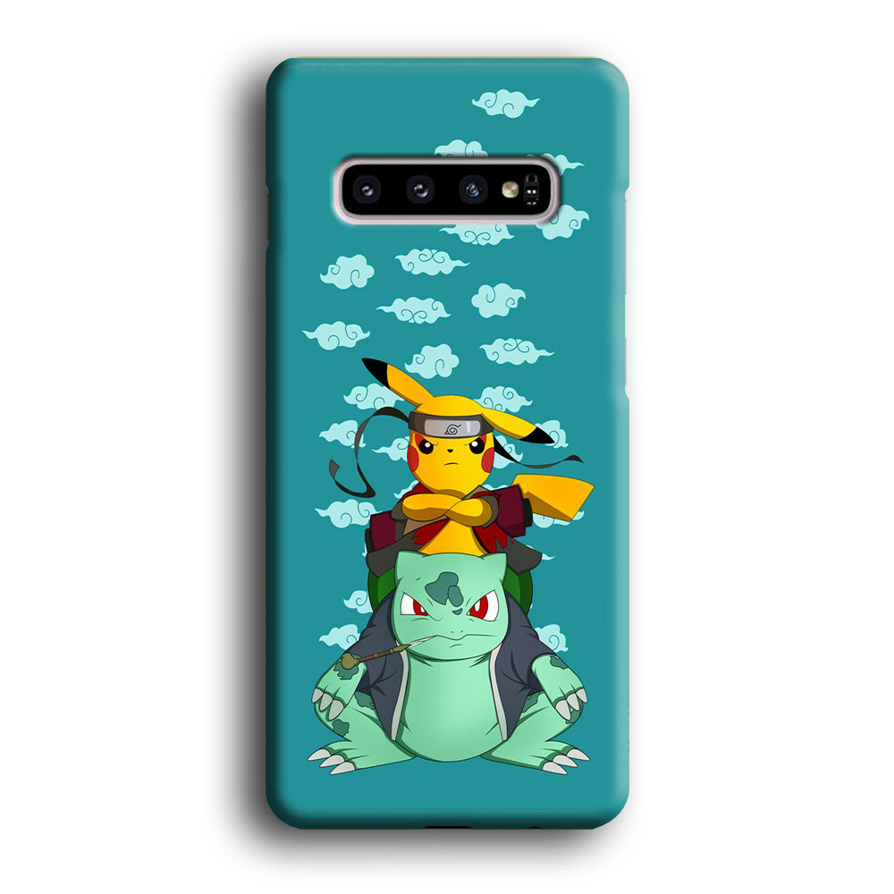 Pokemon Covering Naruto and Gamabunta Samsung Galaxy S10 Case