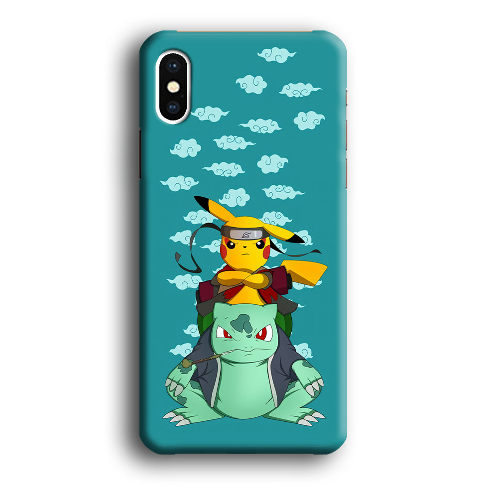 Pokemon Covering Naruto and Gamabunta iPhone X Case