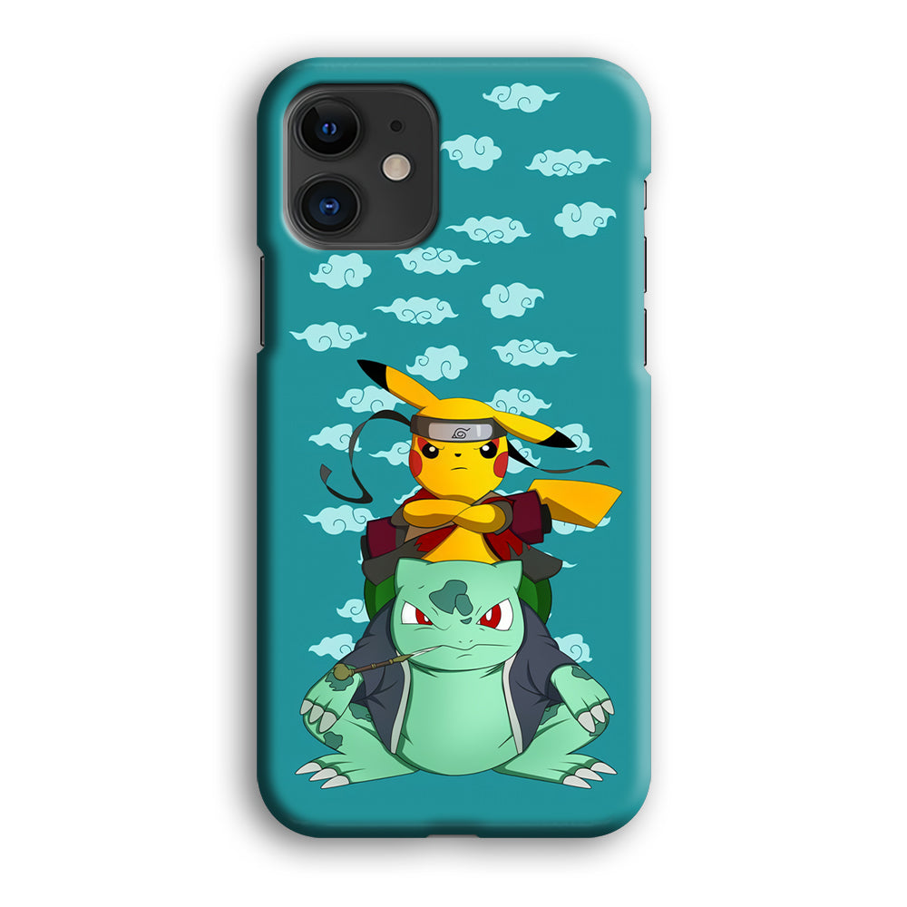 Pokemon Covering Naruto and Gamabunta iPhone 12 Case