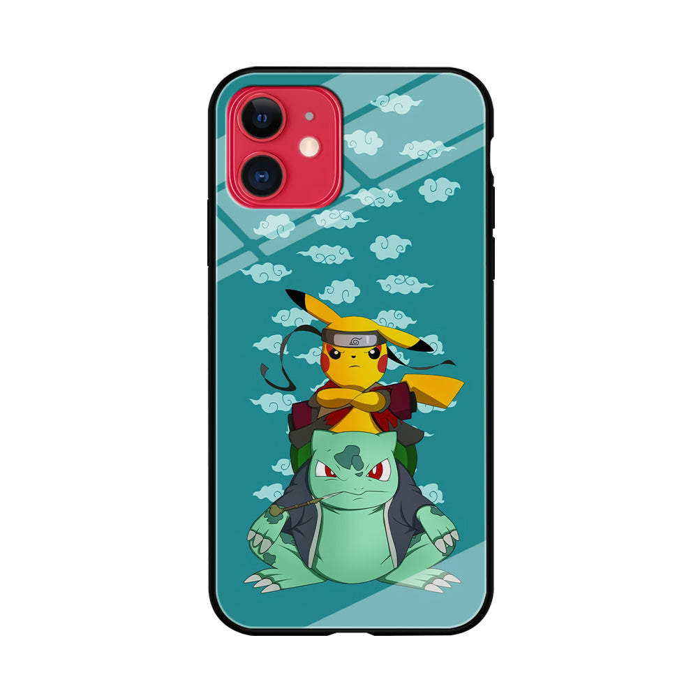 Pokemon Covering Naruto and Gamabunta iPhone 11 Case