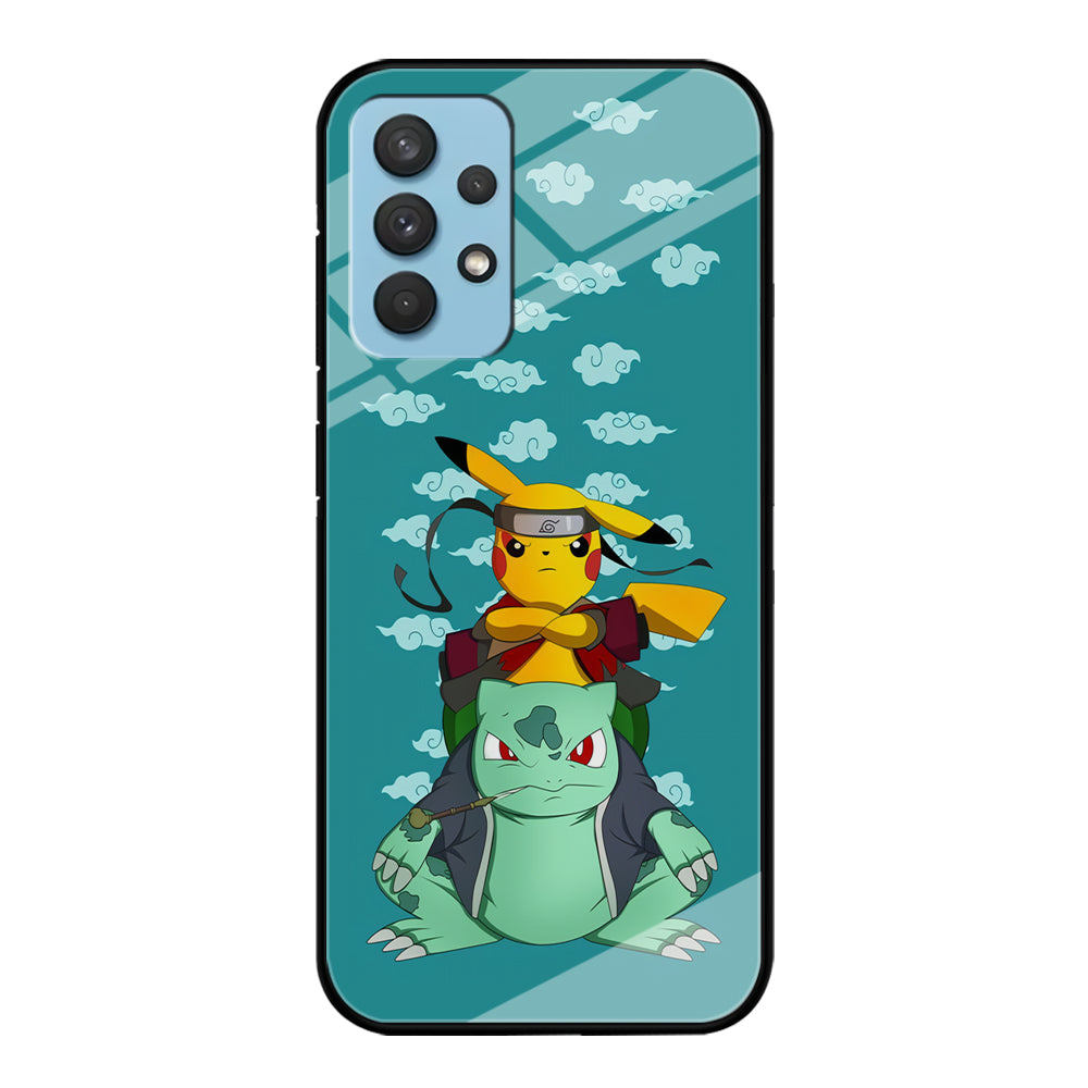 Pokemon Covering Naruto and Gamabunta Samsung Galaxy A32 Case