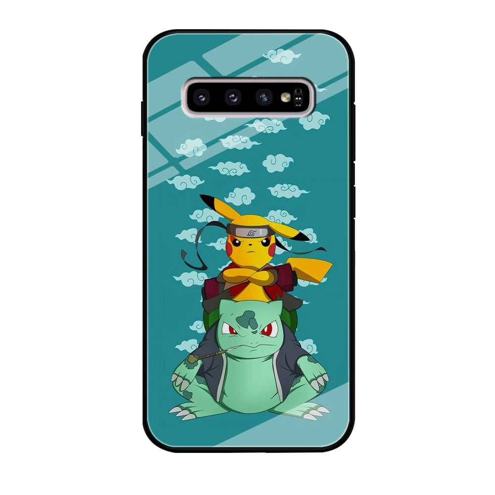 Pokemon Covering Naruto and Gamabunta Samsung Galaxy S10 Case