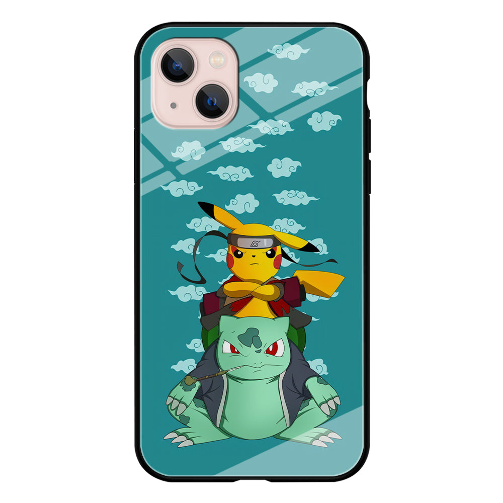 Pokemon Covering Naruto and Gamabunta iPhone 13 Case