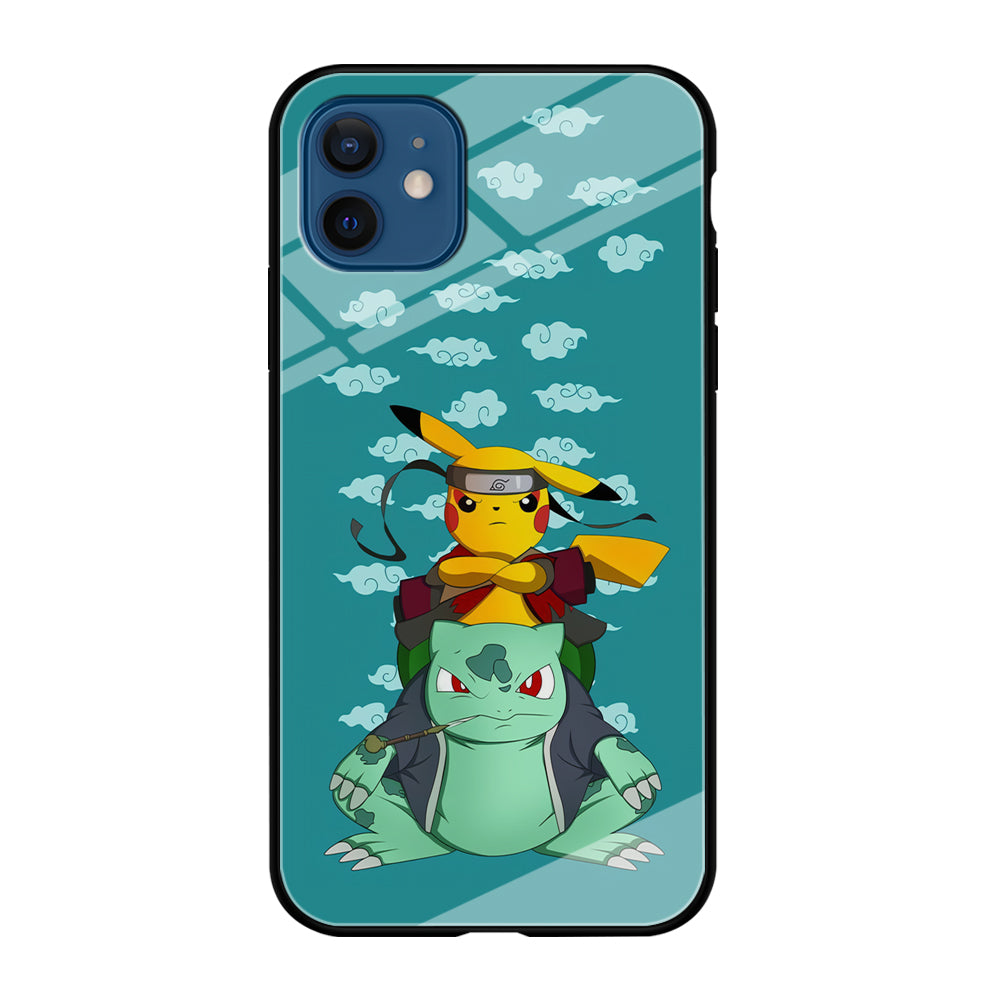 Pokemon Covering Naruto and Gamabunta iPhone 12 Case