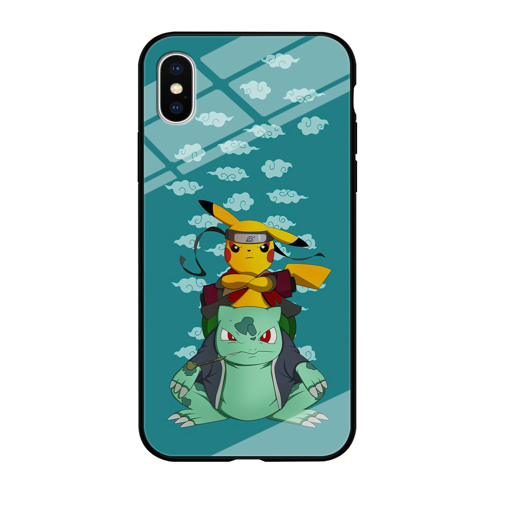 Pokemon Covering Naruto and Gamabunta iPhone X Case