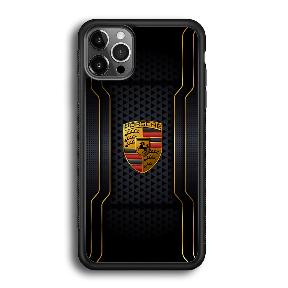 Porsche Line in Gold iPhone 12 Pro Case - Carneyforia