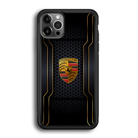 Porsche Line in Gold iPhone 12 Pro Case - Carneyforia