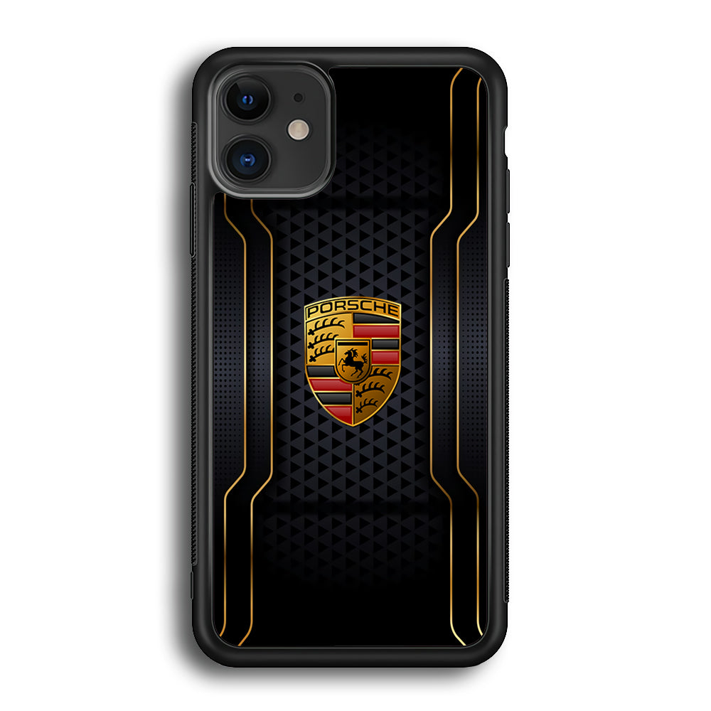 Porsche Line in Gold iPhone 12 Case - Carneyforia