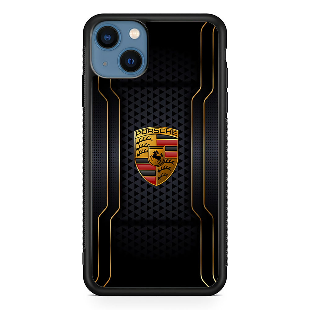 Porsche Line in Gold iPhone 13 Case - Carneyforia