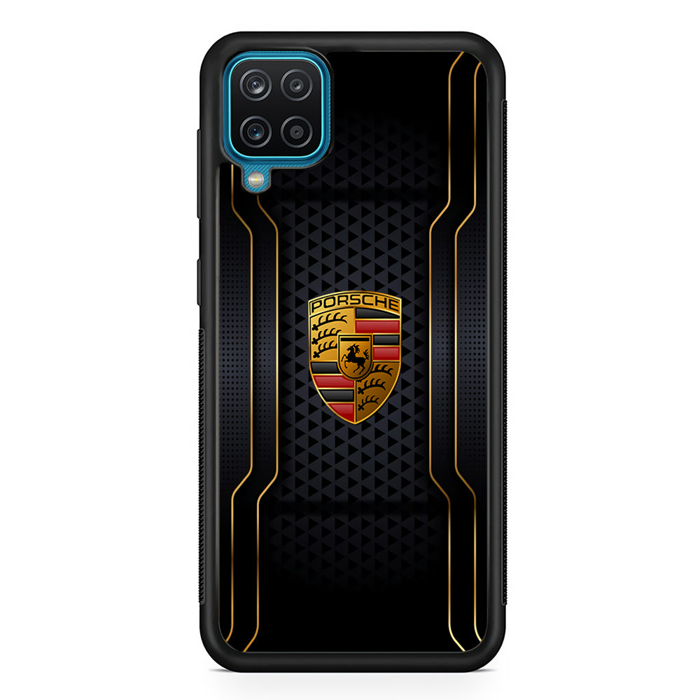 Porsche Line in Gold Samsung Galaxy A12 Case - Carneyforia