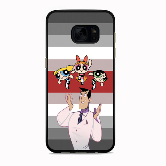 Powerpuff Girl With Professor Utonium Samsung Galaxy S7 Edge Case