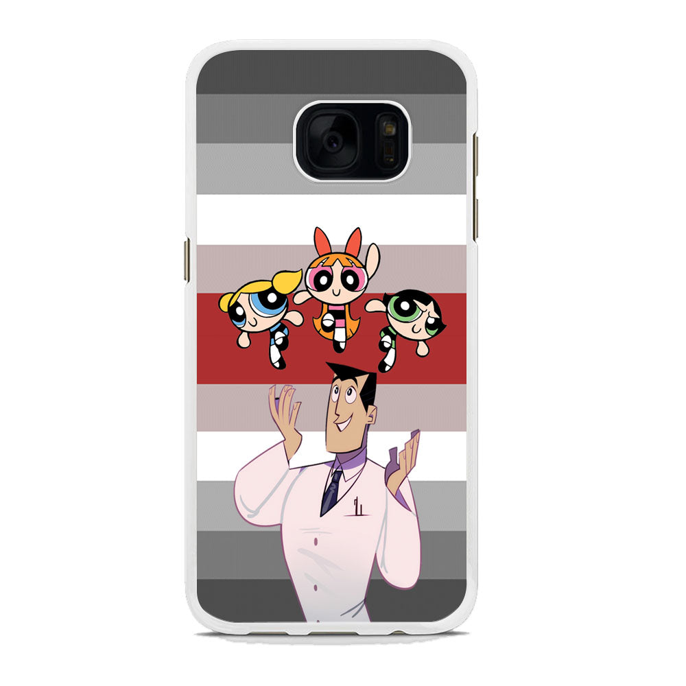 Powerpuff Girl With Professor Utonium Samsung Galaxy S7 Edge Case