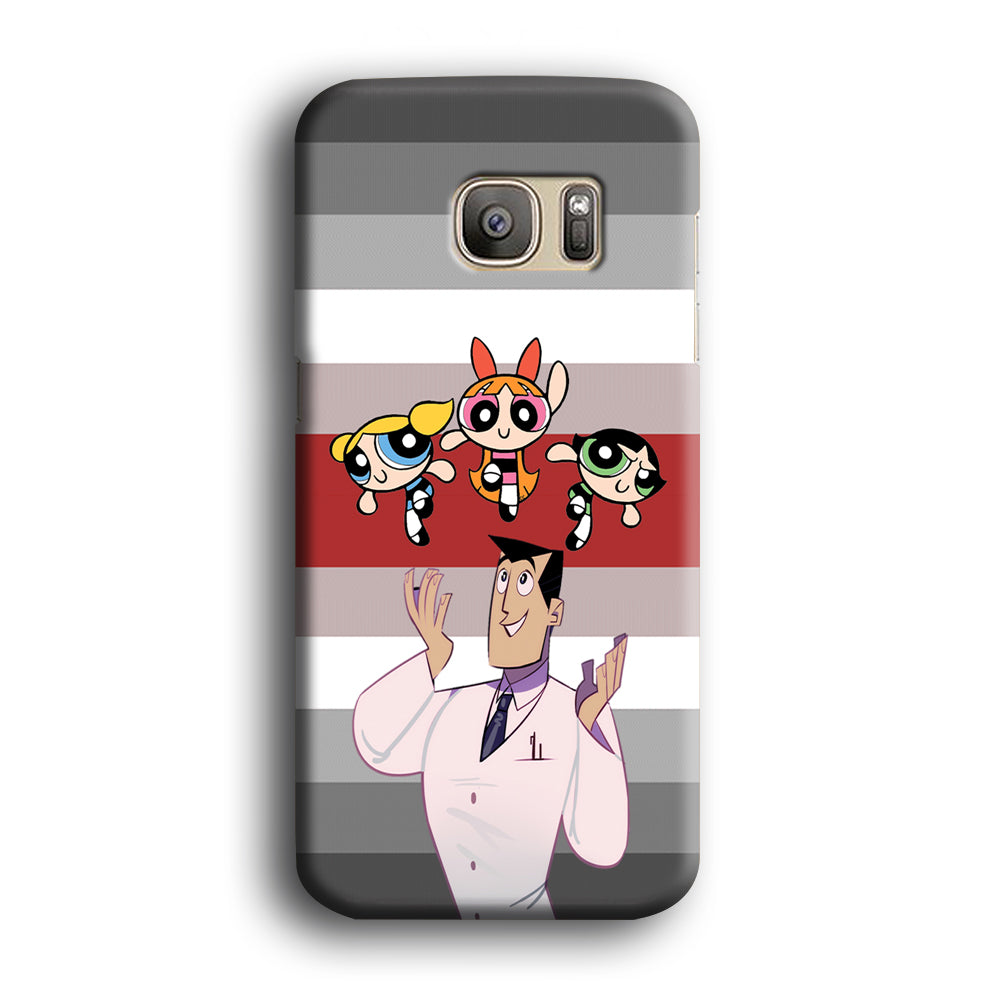 Powerpuff Girl With Professor Utonium Samsung Galaxy S7 Edge Case