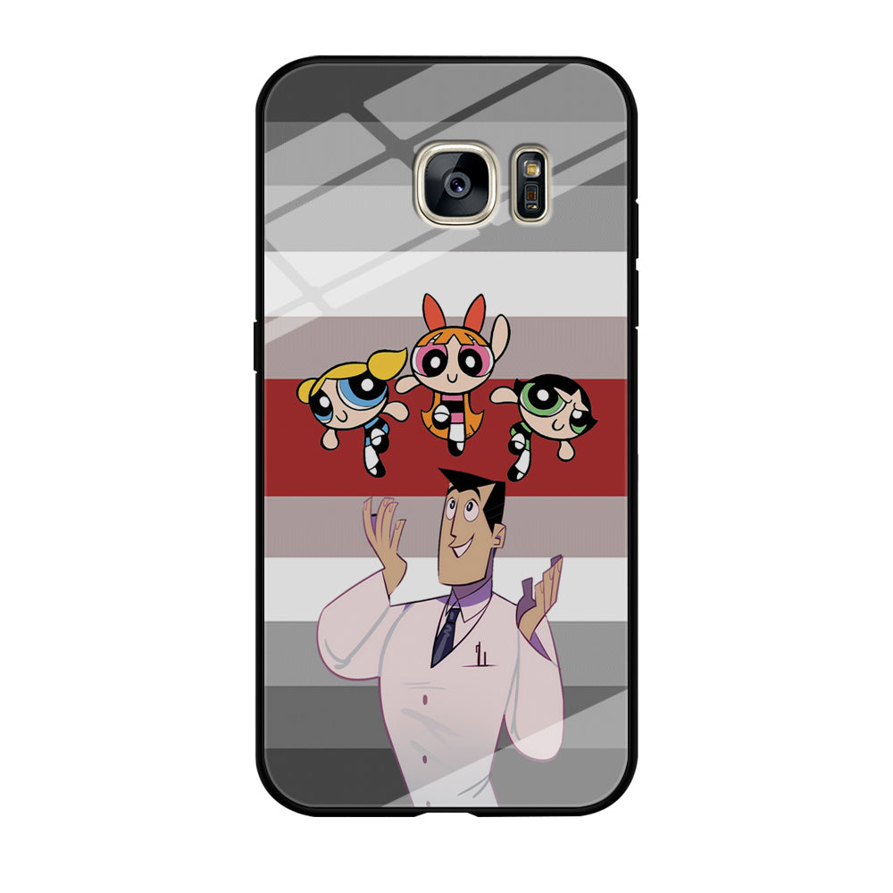 Powerpuff Girl With Professor Utonium Samsung Galaxy S7 Edge Case