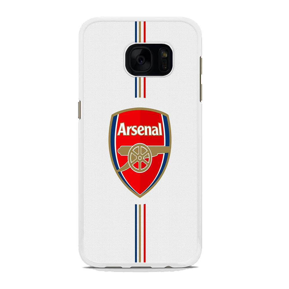 Premier League Arsenal Samsung Galaxy S7 Case Rubber White (2D Case)