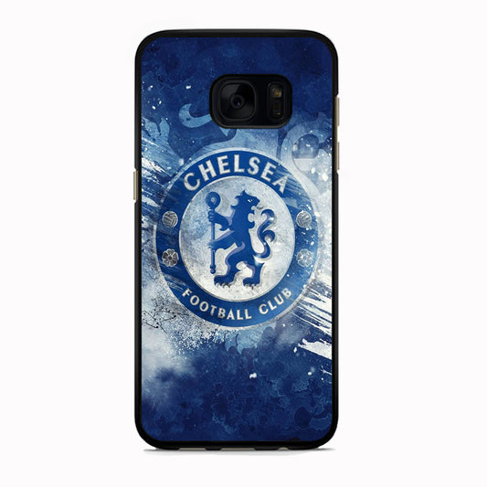 Premier League Chelsea FC Samsung Galaxy S7 Case Rubber Black (2D Case)
