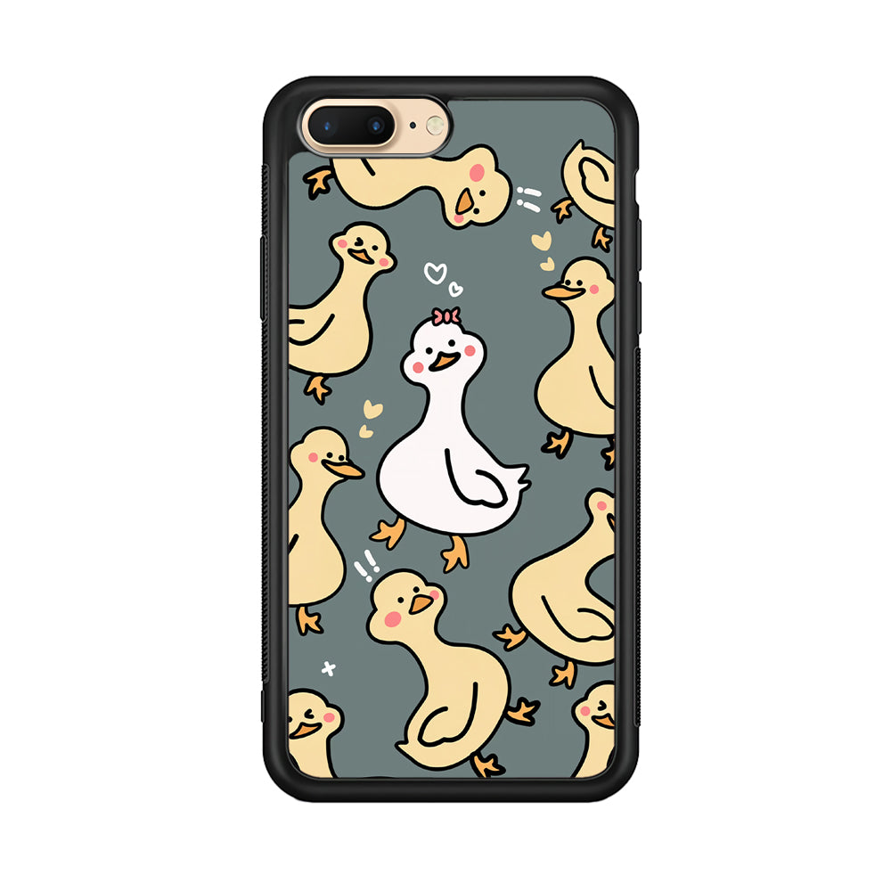 Princess of Duck Patern Wallpaper iPhone 8 Plus Case