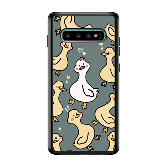 Princess of Duck Patern Wallpaper Samsung Galaxy S10 Plus Case