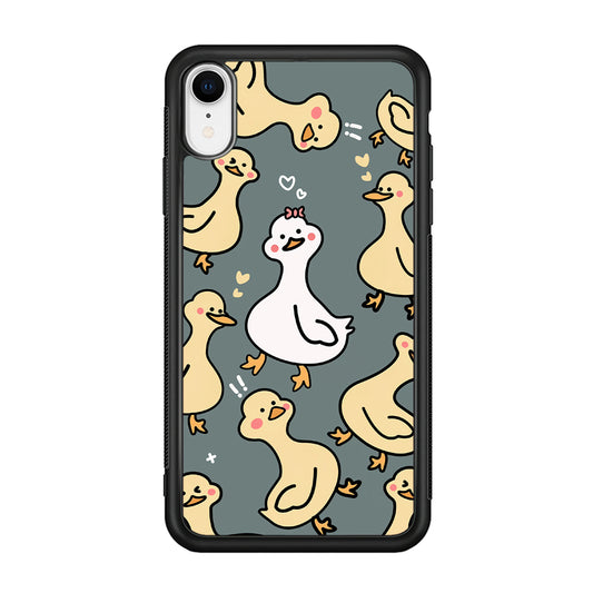 Princess of Duck Patern Wallpaper iPhone XR Case