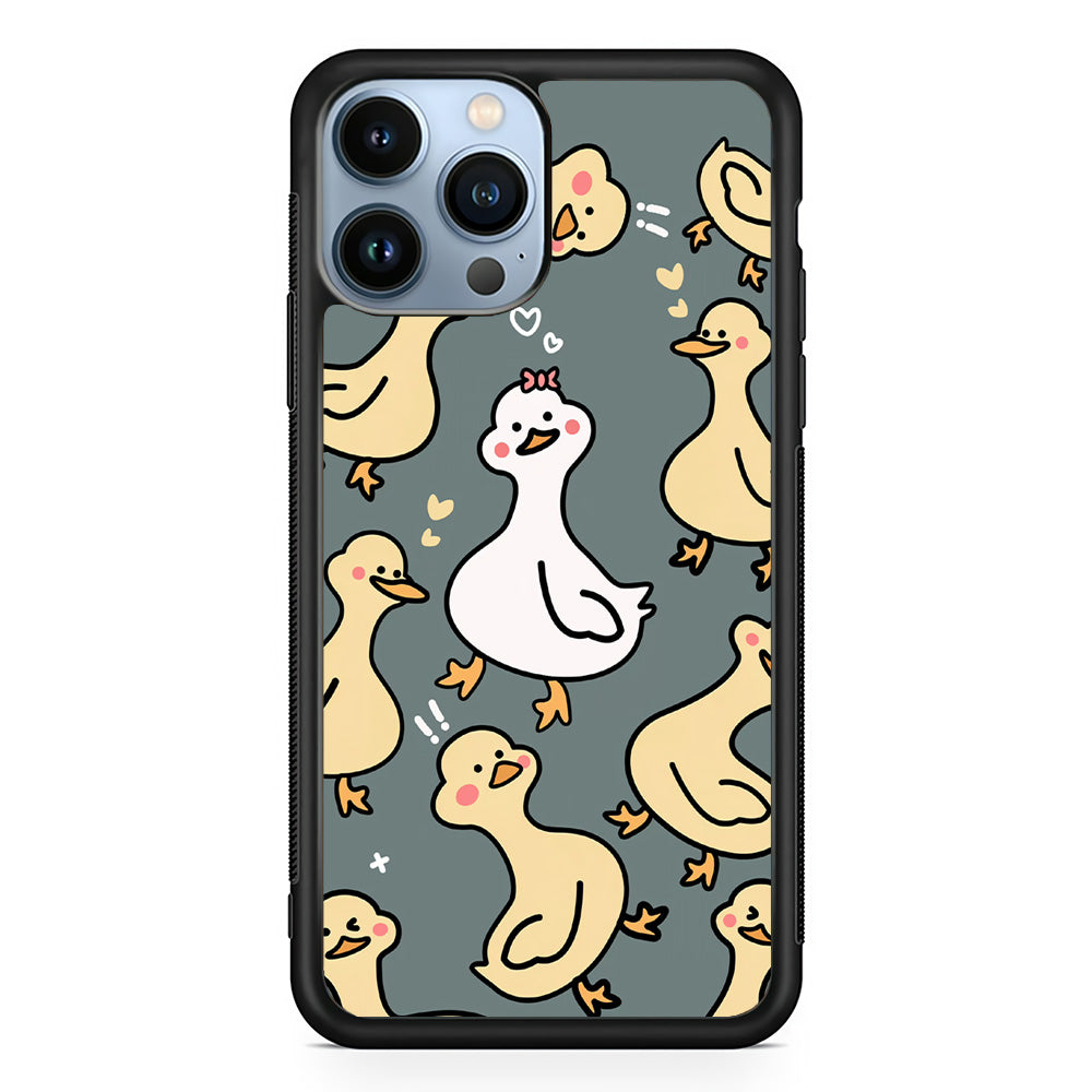 Princess of Duck Patern Wallpaper iPhone 13 Pro Max Case