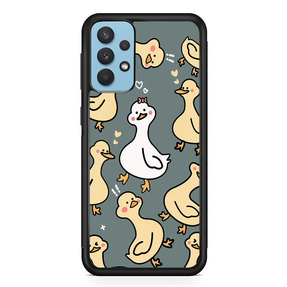 Princess of Duck Patern Wallpaper Samsung Galaxy A32 Case