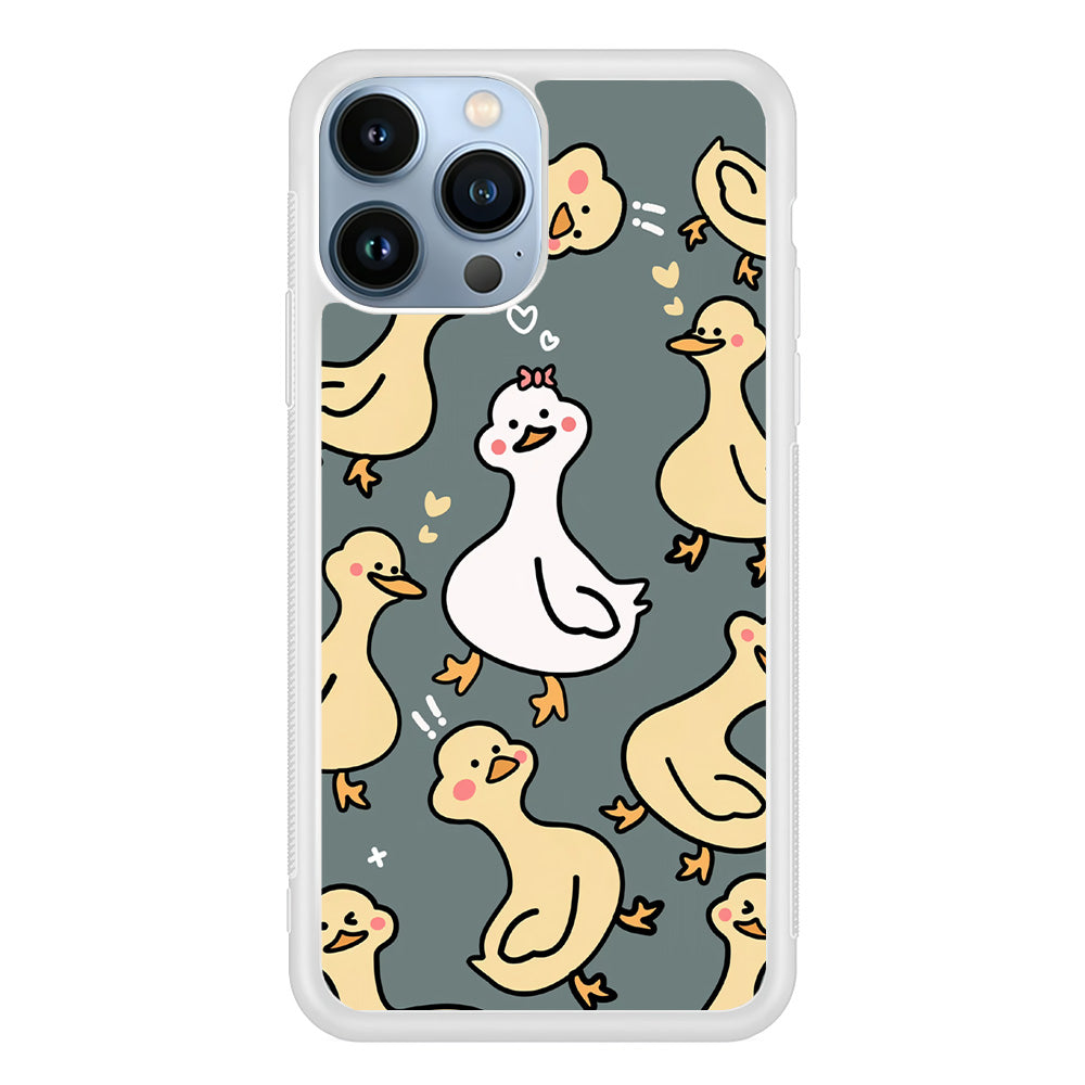 Princess of Duck Patern Wallpaper iPhone 13 Pro Max Case