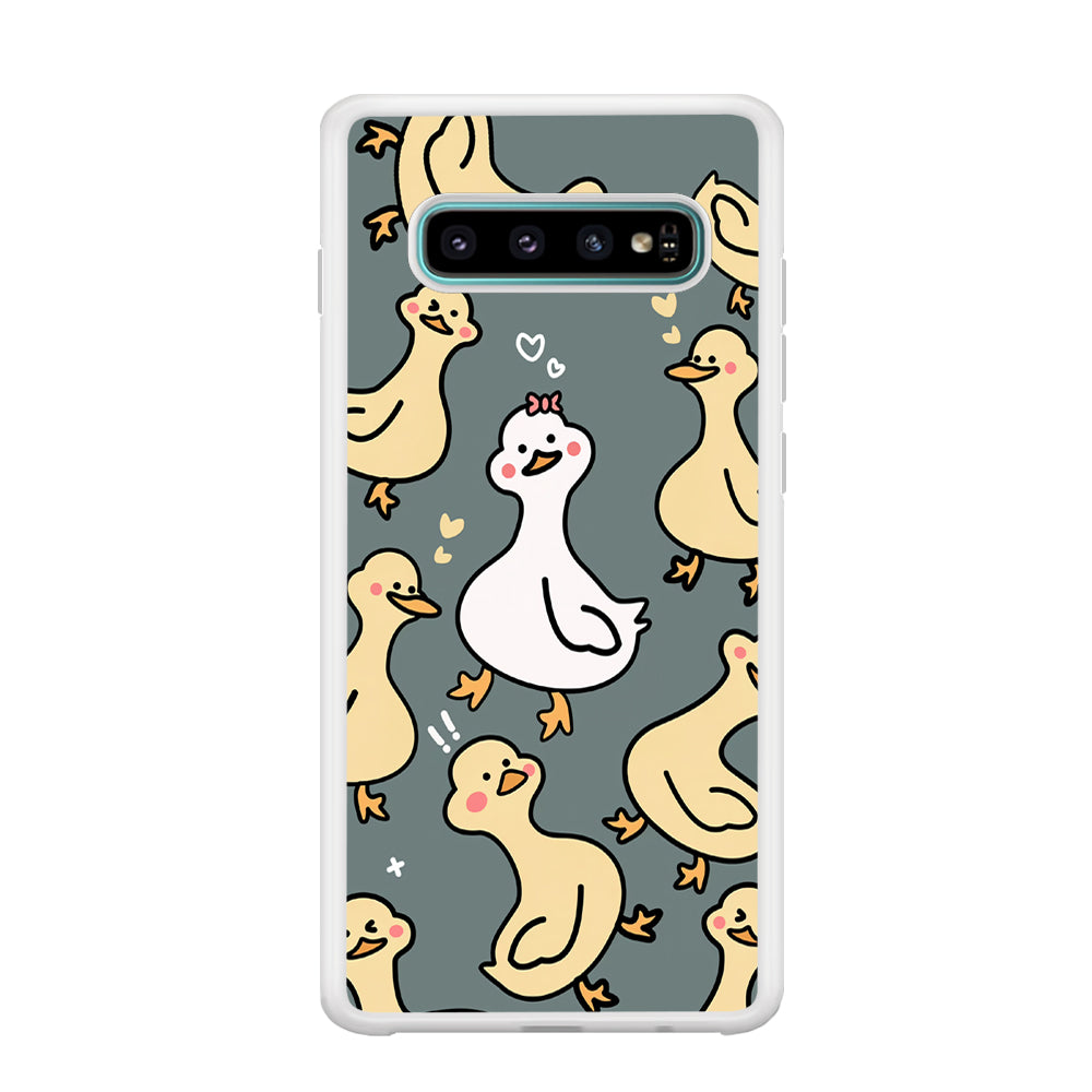 Princess of Duck Patern Wallpaper Samsung Galaxy S10 Case