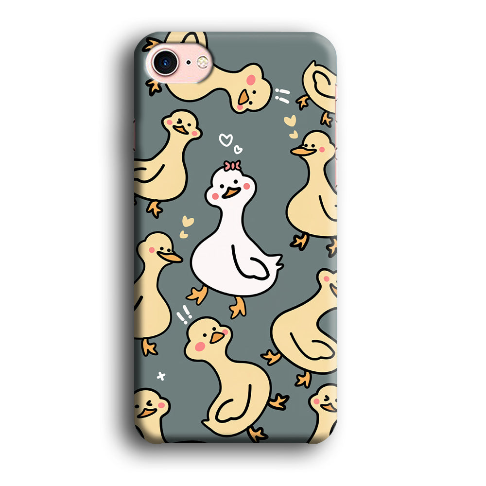 Princess of Duck Patern Wallpaper iPhone 8 Case