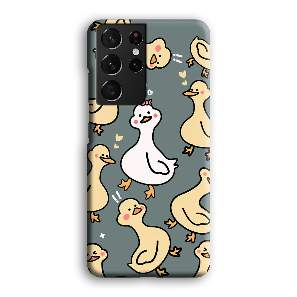 Princess of Duck Patern Wallpaper Samsung Galaxy S21 Ultra Case