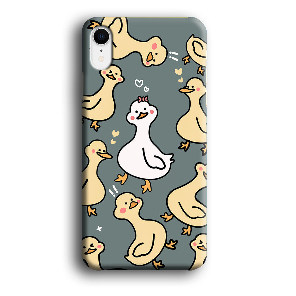 Princess of Duck Patern Wallpaper iPhone XR Case