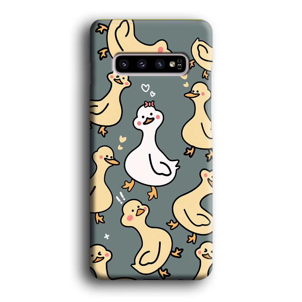 Princess of Duck Patern Wallpaper Samsung Galaxy S10 Case