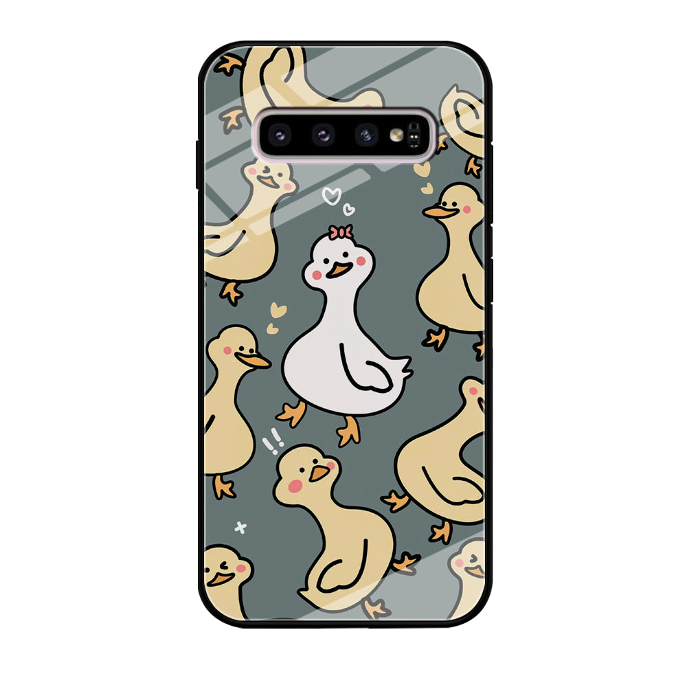 Princess of Duck Patern Wallpaper Samsung Galaxy S10 Case