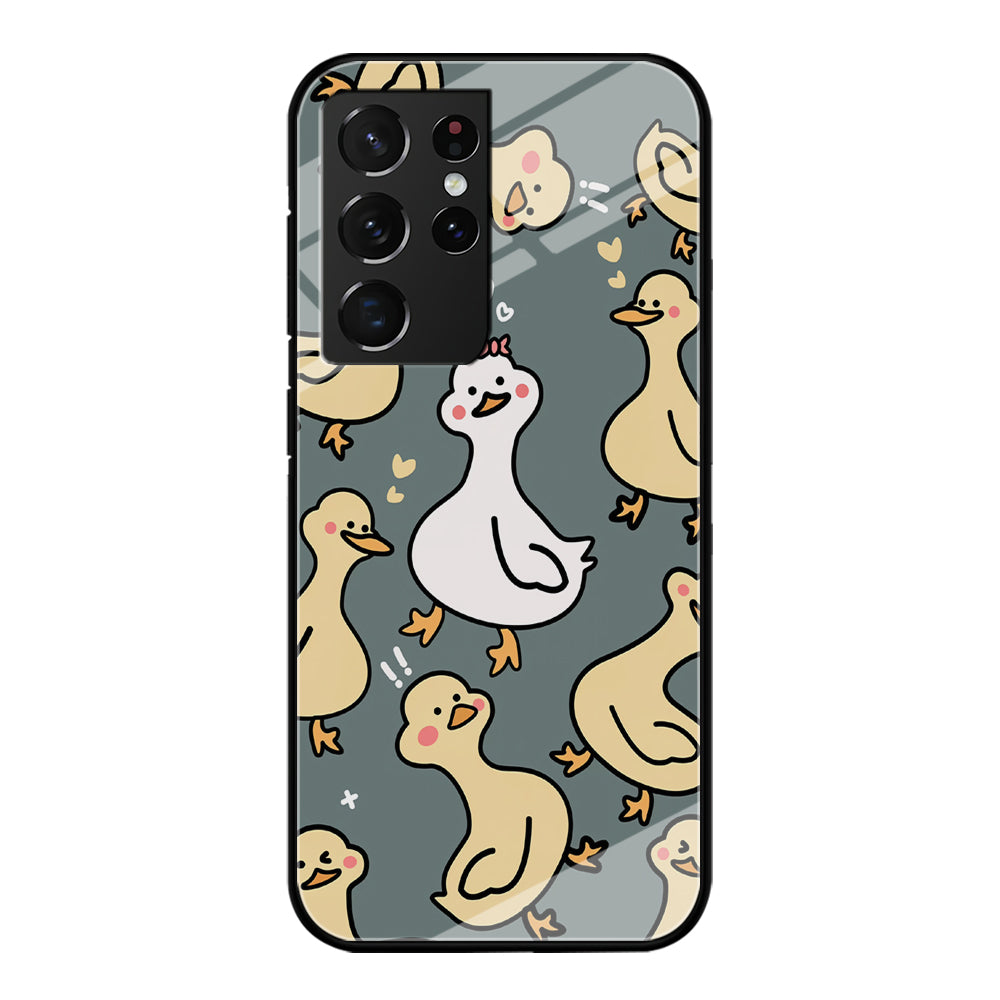 Princess of Duck Patern Wallpaper Samsung Galaxy S21 Ultra Case