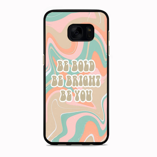 Quote Marble Be You Samsung Galaxy S7 Case Rubber Black (2D Case)
