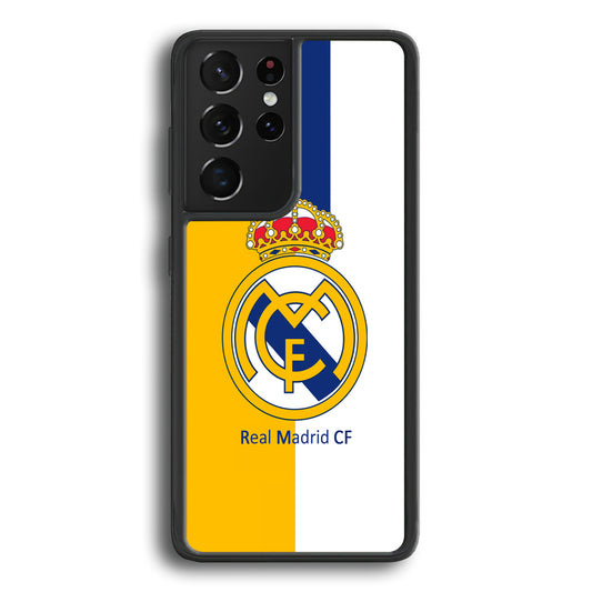 Real Madrid Yellow and Blue Line Samsung Galaxy S21 Ultra Case