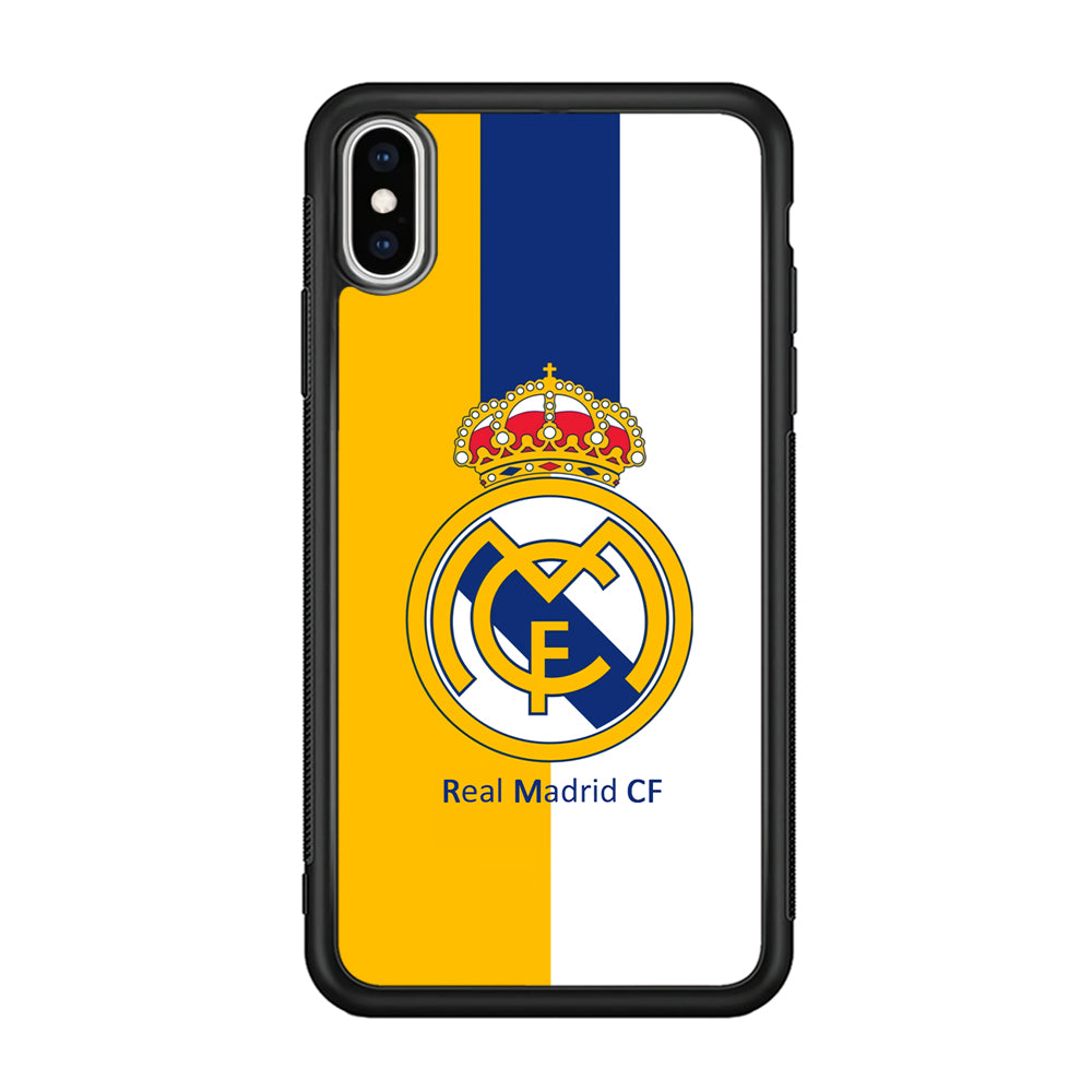 Real Madrid Yellow and Blue Line iPhone XS Case