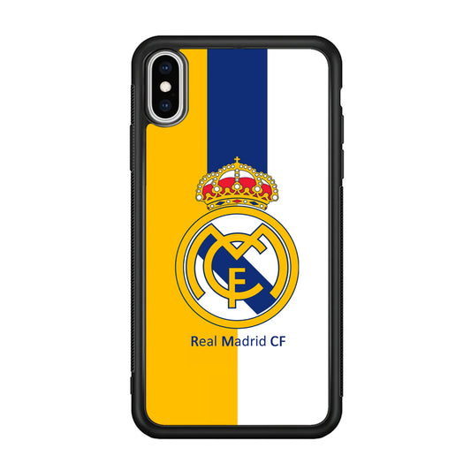 Real Madrid Yellow and Blue Line iPhone XS Case