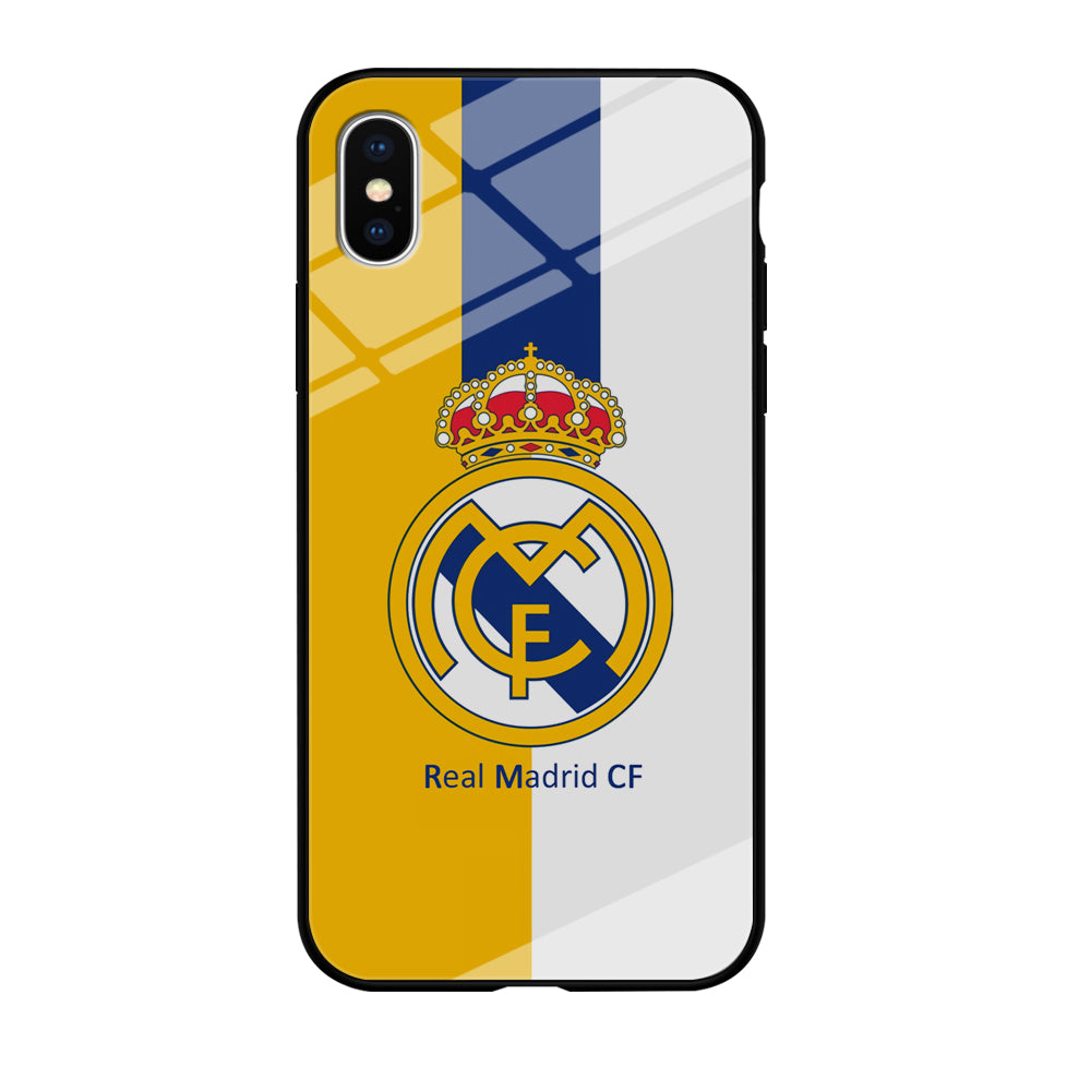 Real Madrid Yellow and Blue Line iPhone XS Case