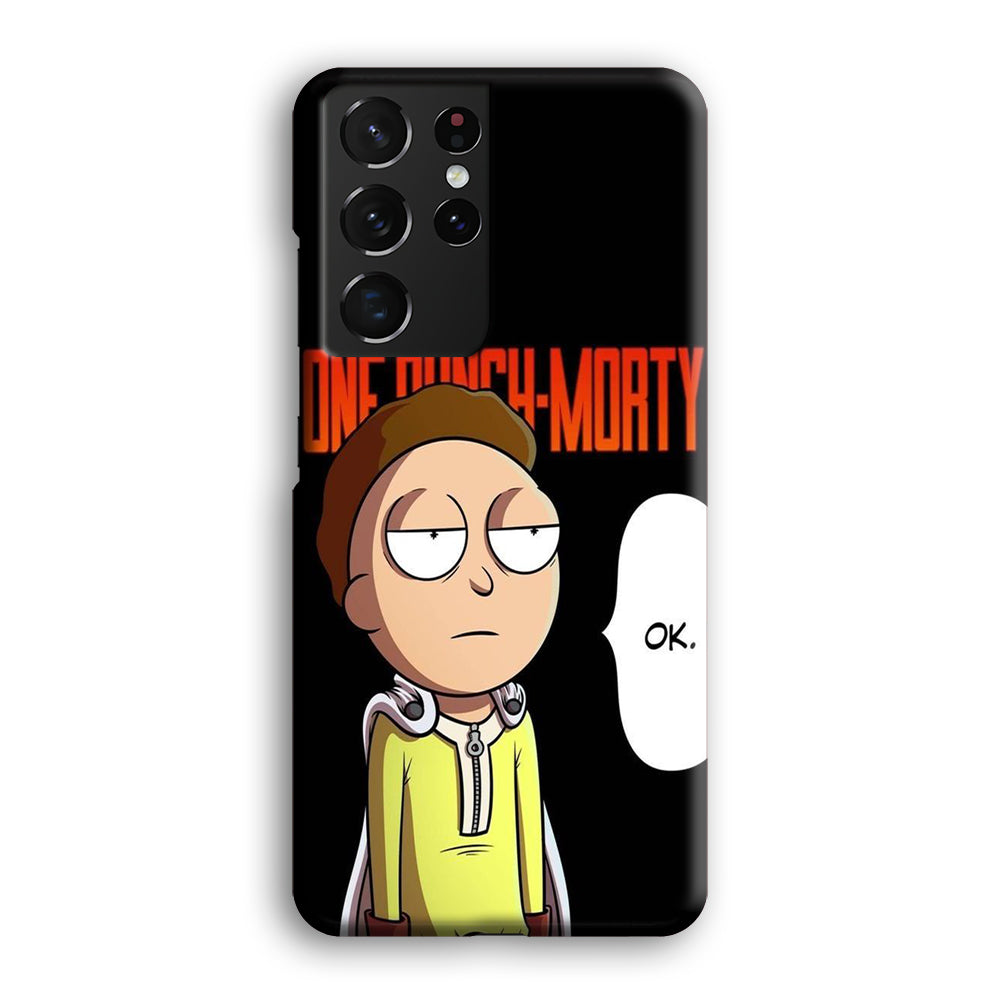 Rick And Morty One Touch Morty Samsung Galaxy S21 Ultra Case