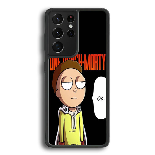 Rick And Morty One Touch Morty Samsung Galaxy S21 Ultra Case
