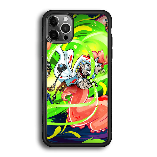 Rick and Morty Flying Shooter iPhone 12 Pro Case